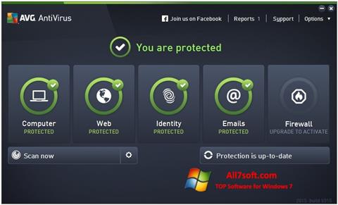 Skärmdump AVG AntiVirus Pro för Windows 7