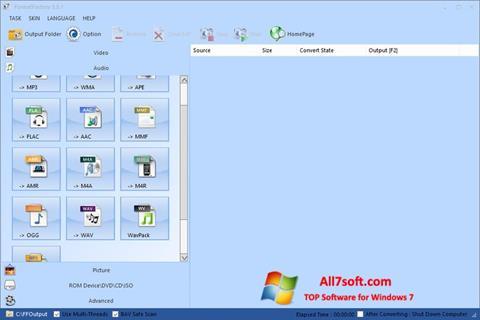Skärmdump Format Factory för Windows 7