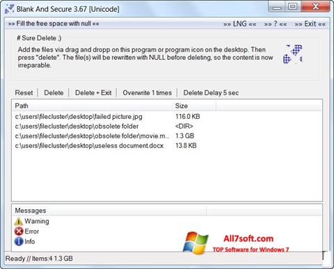 Skärmdump Blank And Secure för Windows 7