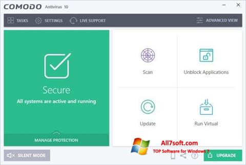 Skärmdump Comodo Antivirus för Windows 7